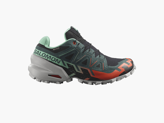 SALOMON – KOBIETY – SPEEDCROSS 6 GTX W Czarny / Elektryczna Zieleń / Pomidor Wiśniowy