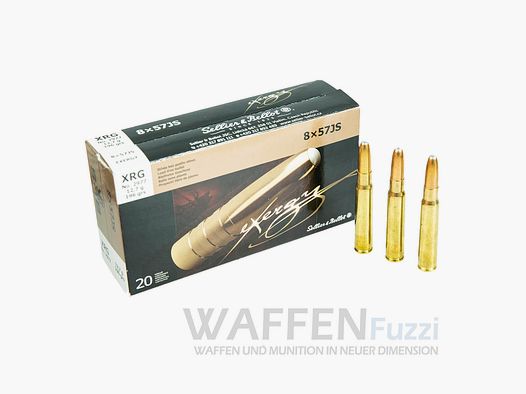 S&B 8x57 IS eXergy XRG cartouches de chasse sans plomb 196grs