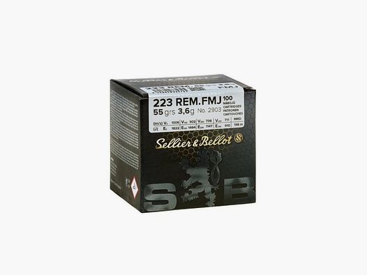 Amunicja S&B .223 Rem FMJ 3.6 g op=100szt
