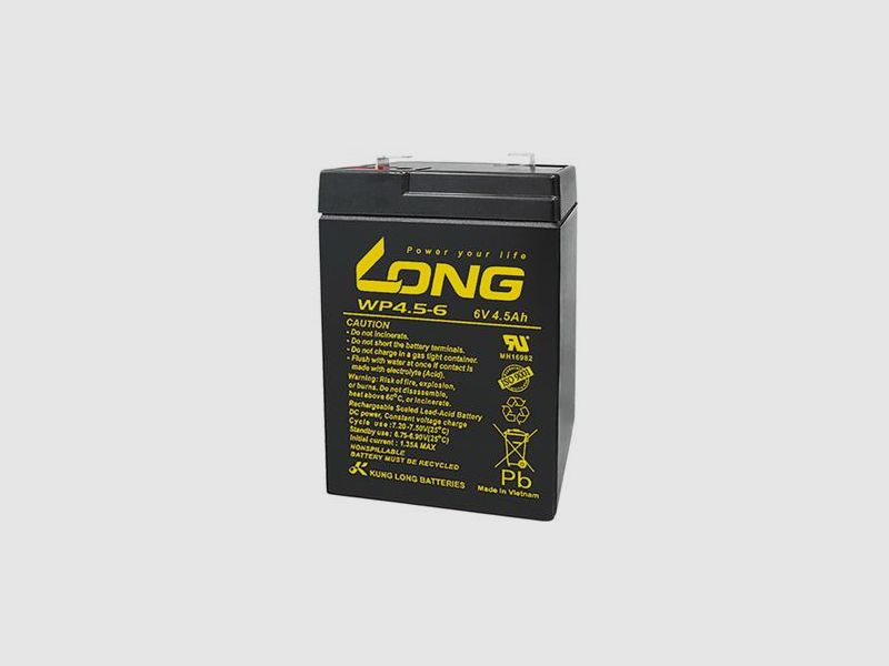 Dörr LONG Blei Akku 6V/4,5Ah für Wildkameras/Futterstreuer