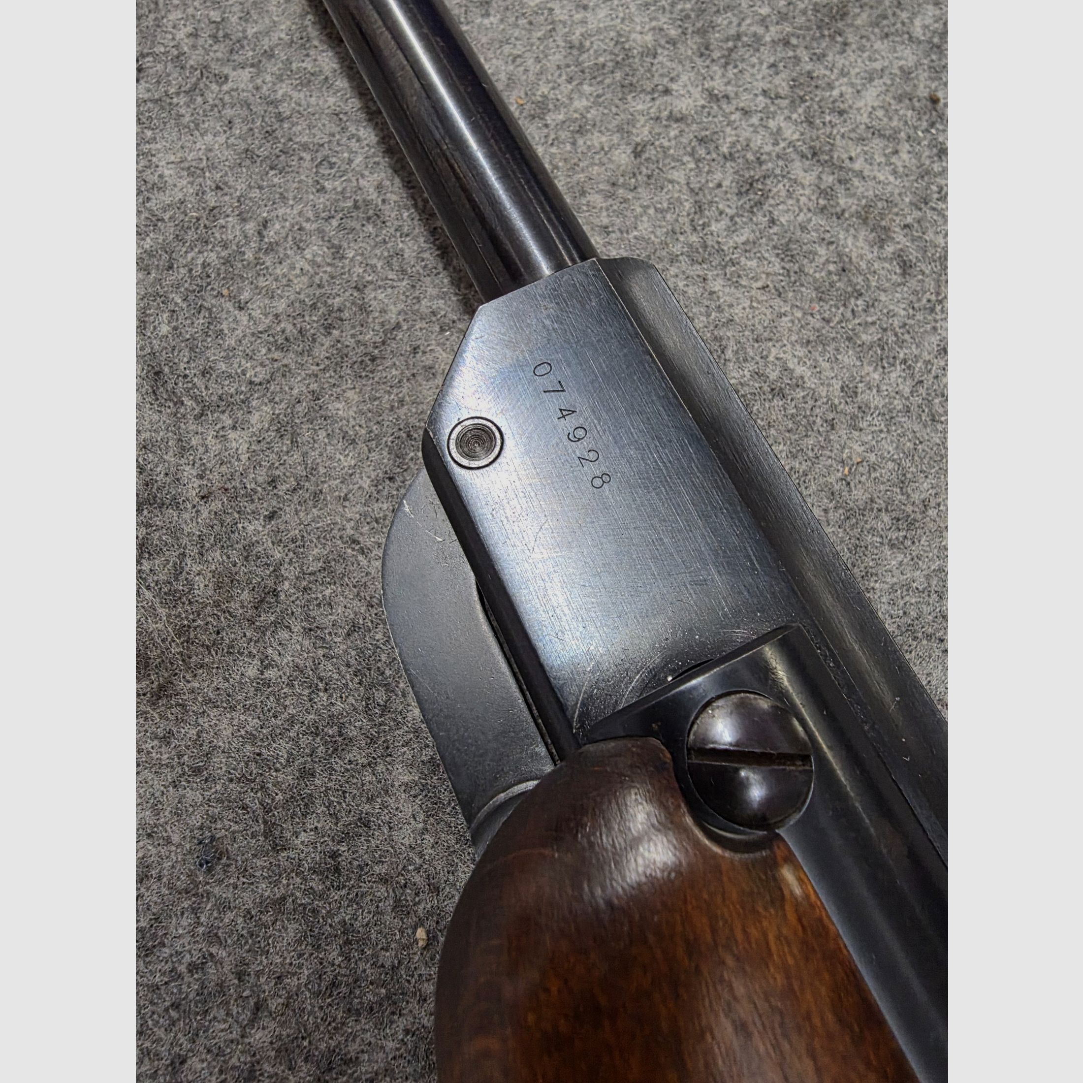 Vecchio Walther Mod. 53 Knicker carabina ad aria con diottra senza marchio F degli anni '50/'60 cal. 4,5mm Diabolo, immagine 5 di 12