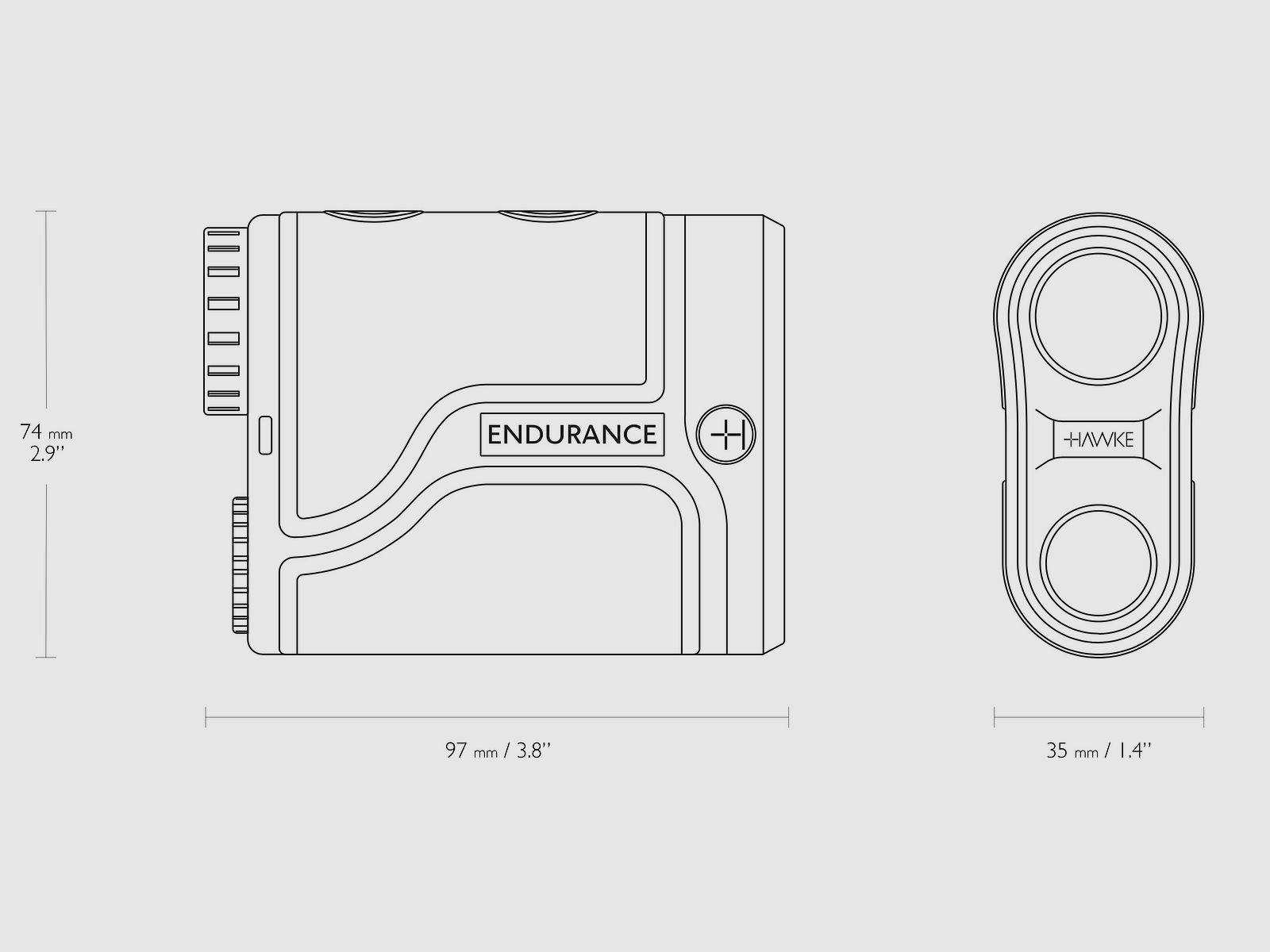 HAWKE 41211 Misuratore di distanza laser Endurance 1000 distanza angolo pioggia caccia