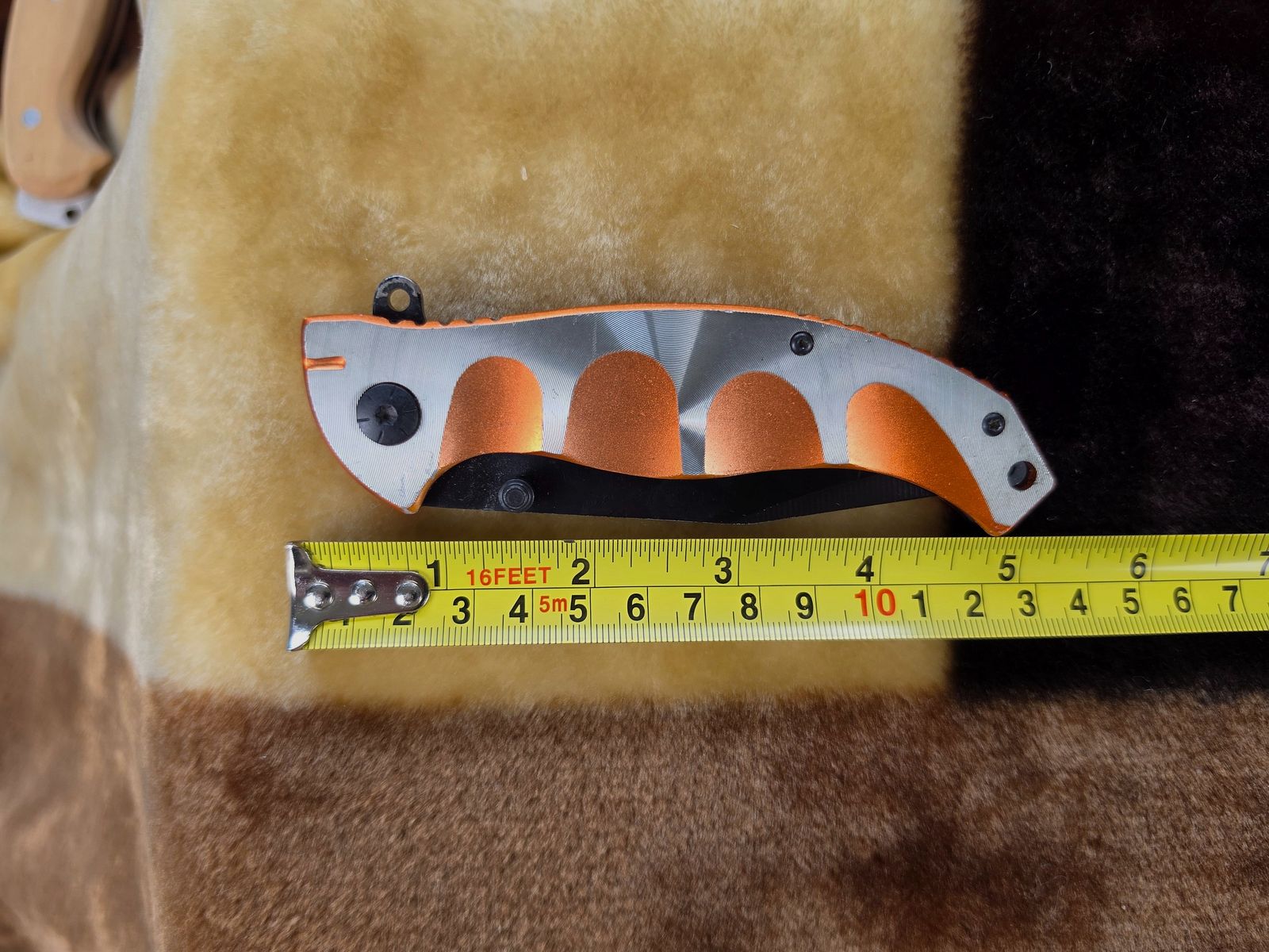 Coltello tattico pieghevole outdoor con lama Tanto, clip da cintura e flipper (coltello a una mano / EDC), immagine 5 di 5