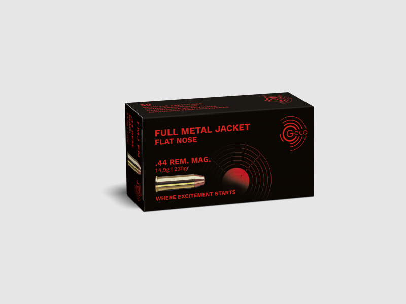 GECO .44 Mag. FMJ FN (Full Metal Jacket Flat Nose) 240grs.