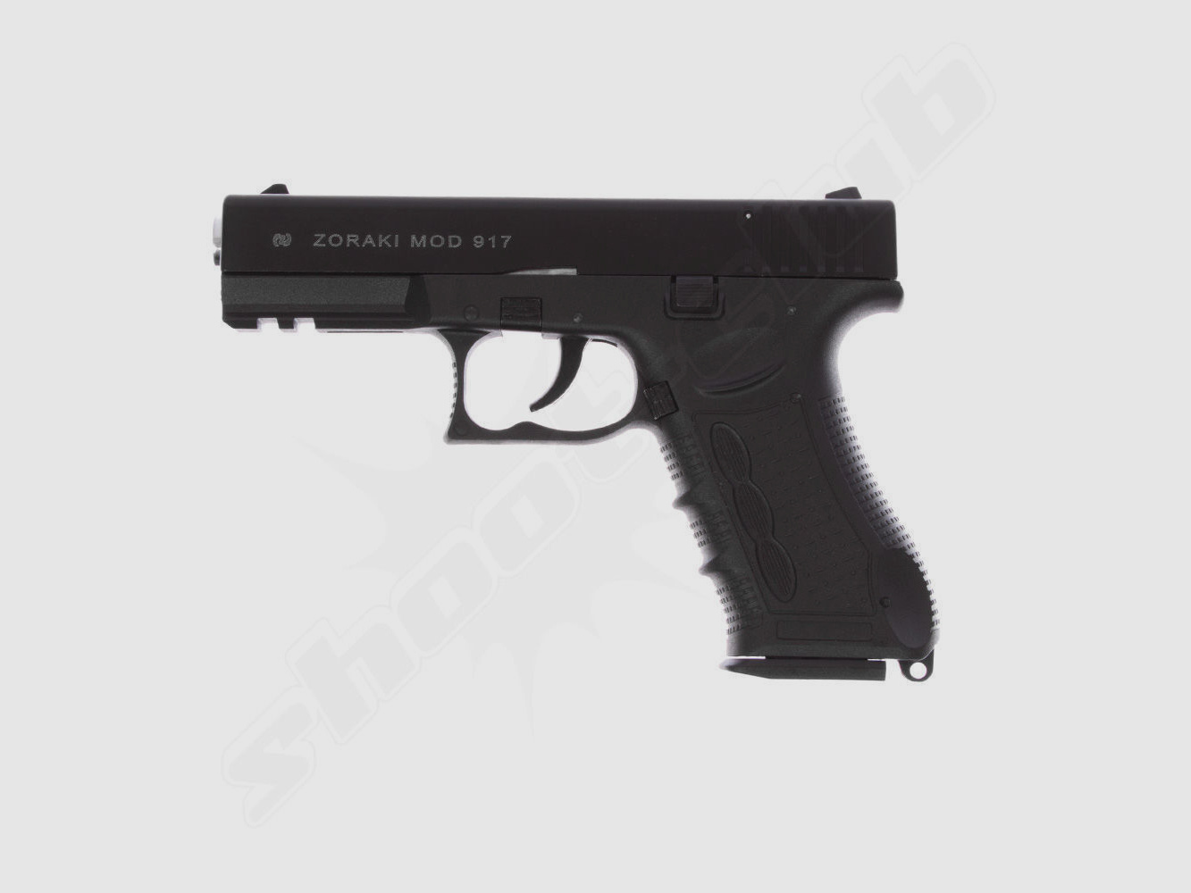 Zoraki 917 schwarz-chrom Schreckschusspistole 9 mm P.A.K. inkl. 50 Platzpatronen