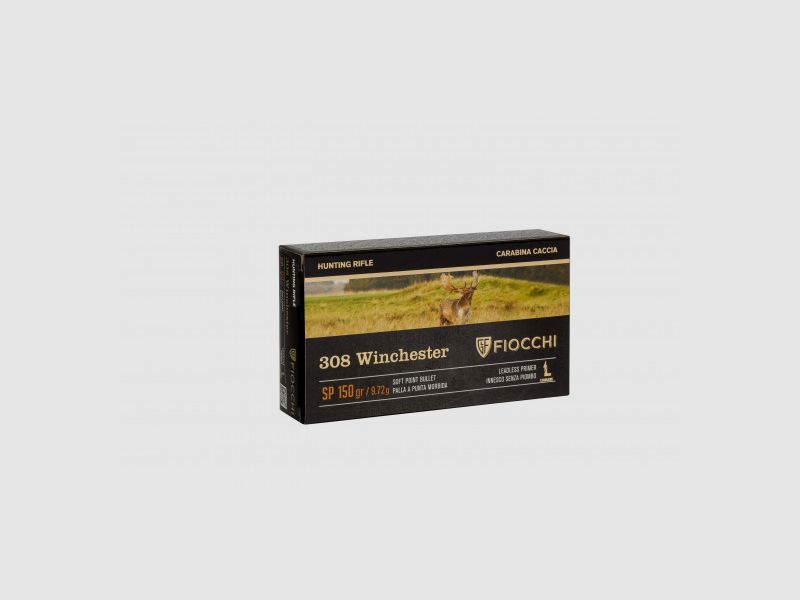 FIOCCHI PATRONEN Kal.308 WINCHESTER Geschoss 150 SP Packung 20 Stk