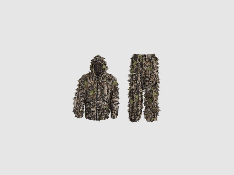 5etta Chaqueta + Pantalones de Camuflaje de Hoja - XS