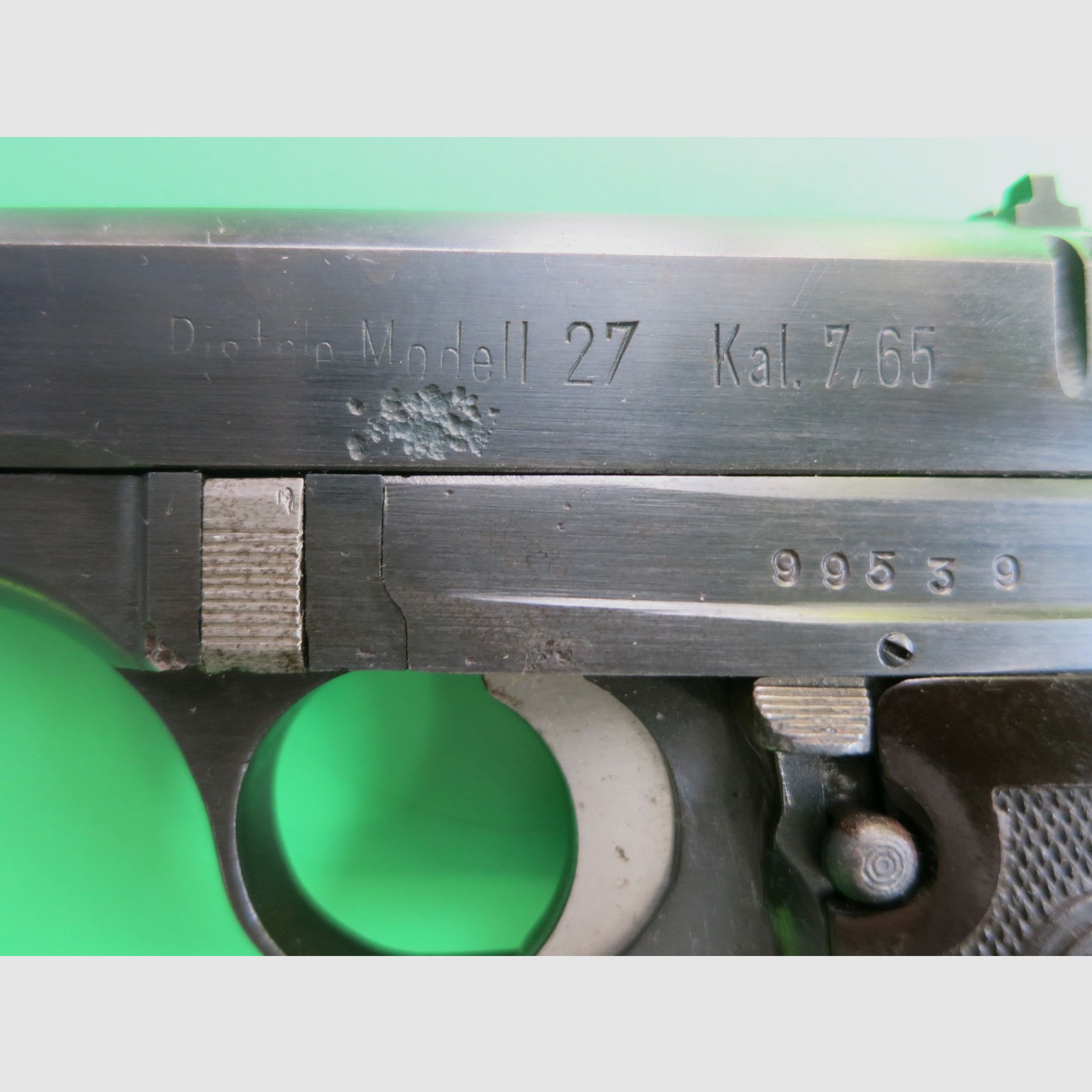 Pistole BÖHMISCHE WAFFENFABRIK (CZ) Mod.27, Kal. 7,65mm Browning, WaA76, WW2 Wehrmacht     #85