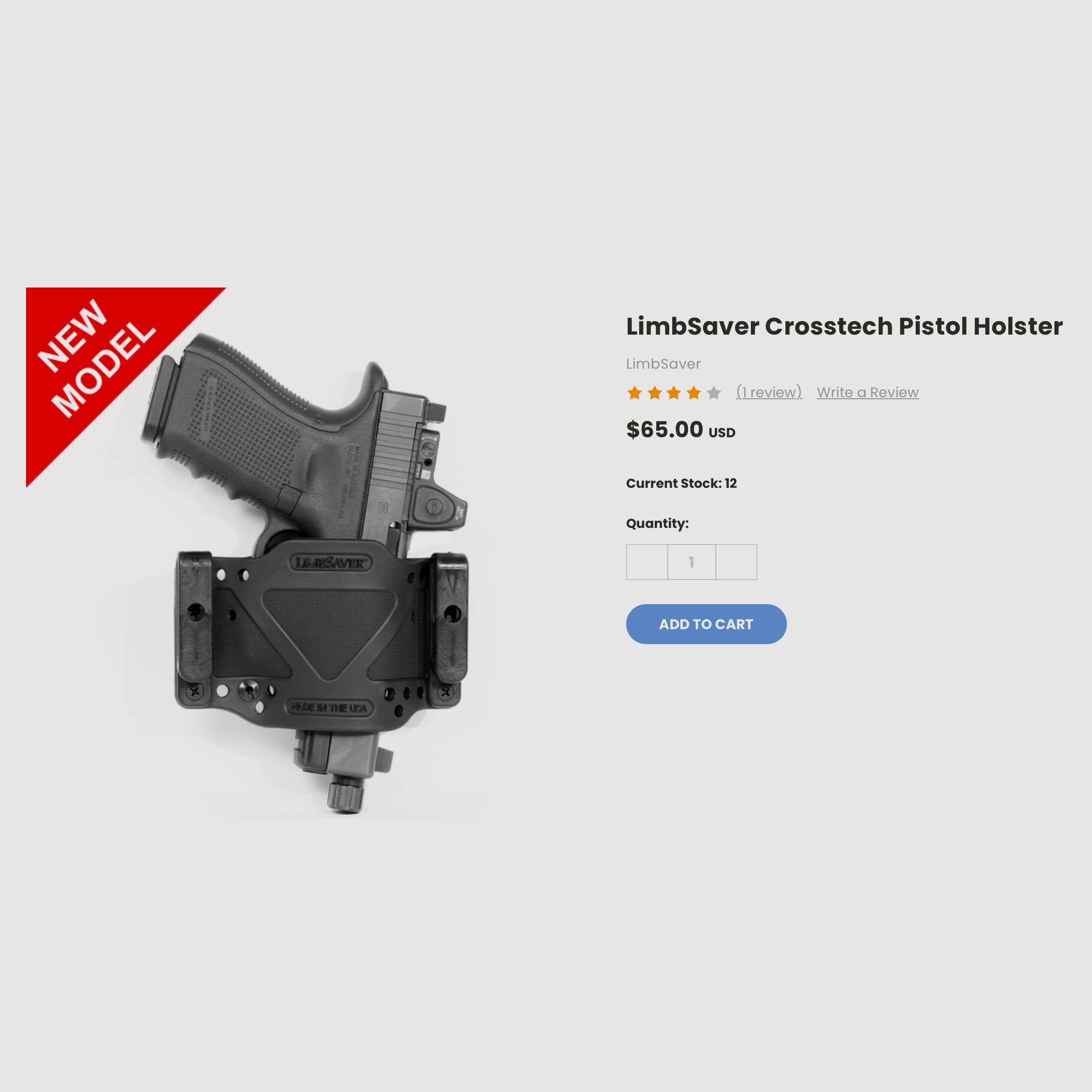 LimpSafer CrossTech Holster – universally adjustable pistol holster – new below dealer price!) (Not Fobus, Kydex, Frontier, Bianchi, Safariland, Blackhawk, Höppner)
