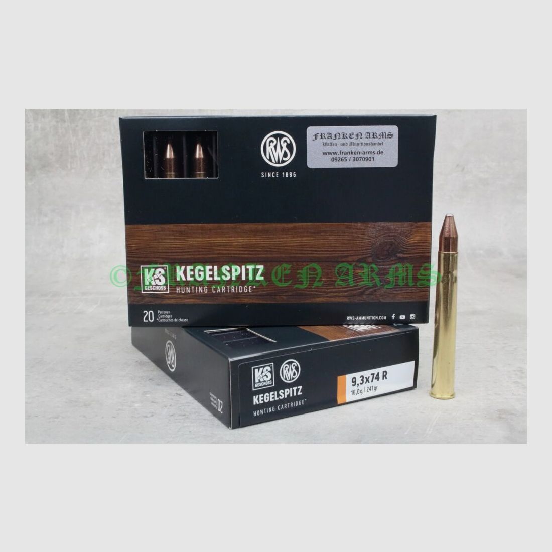 RWS Kegelspitz 9,3x74R 247gr. 16,0g 20 pezzi prezzi a scalare