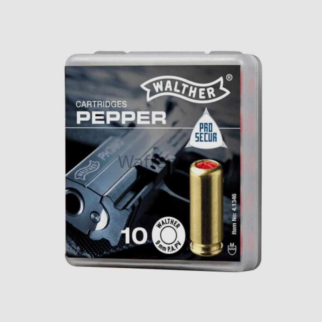 Walther Pfeffer-Gas Patronen / cal. 9 mm P.A.K. - 10 Schuss Walther (Pistole)