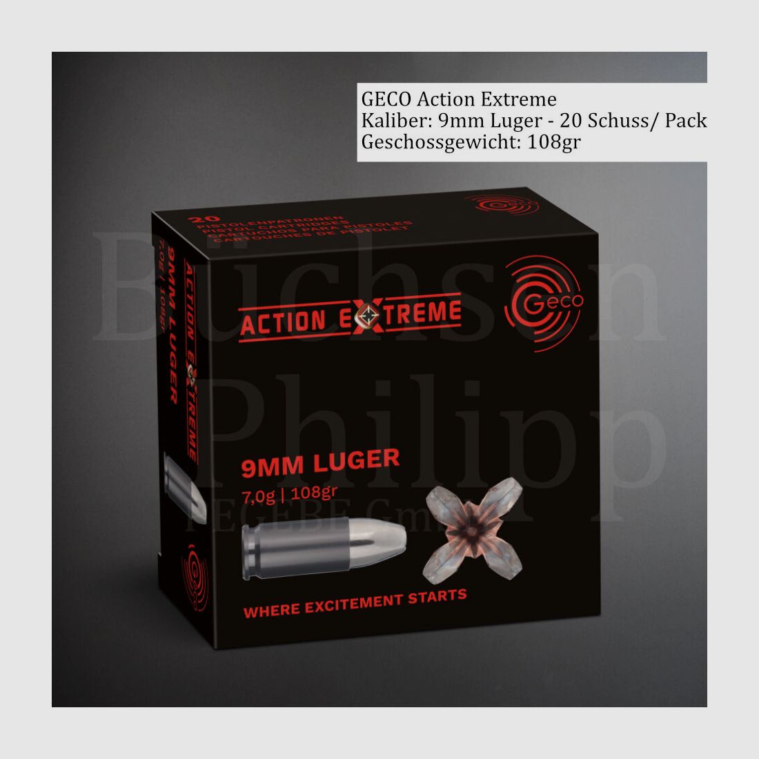 Geco 9x19mm Action Extreme 108gr