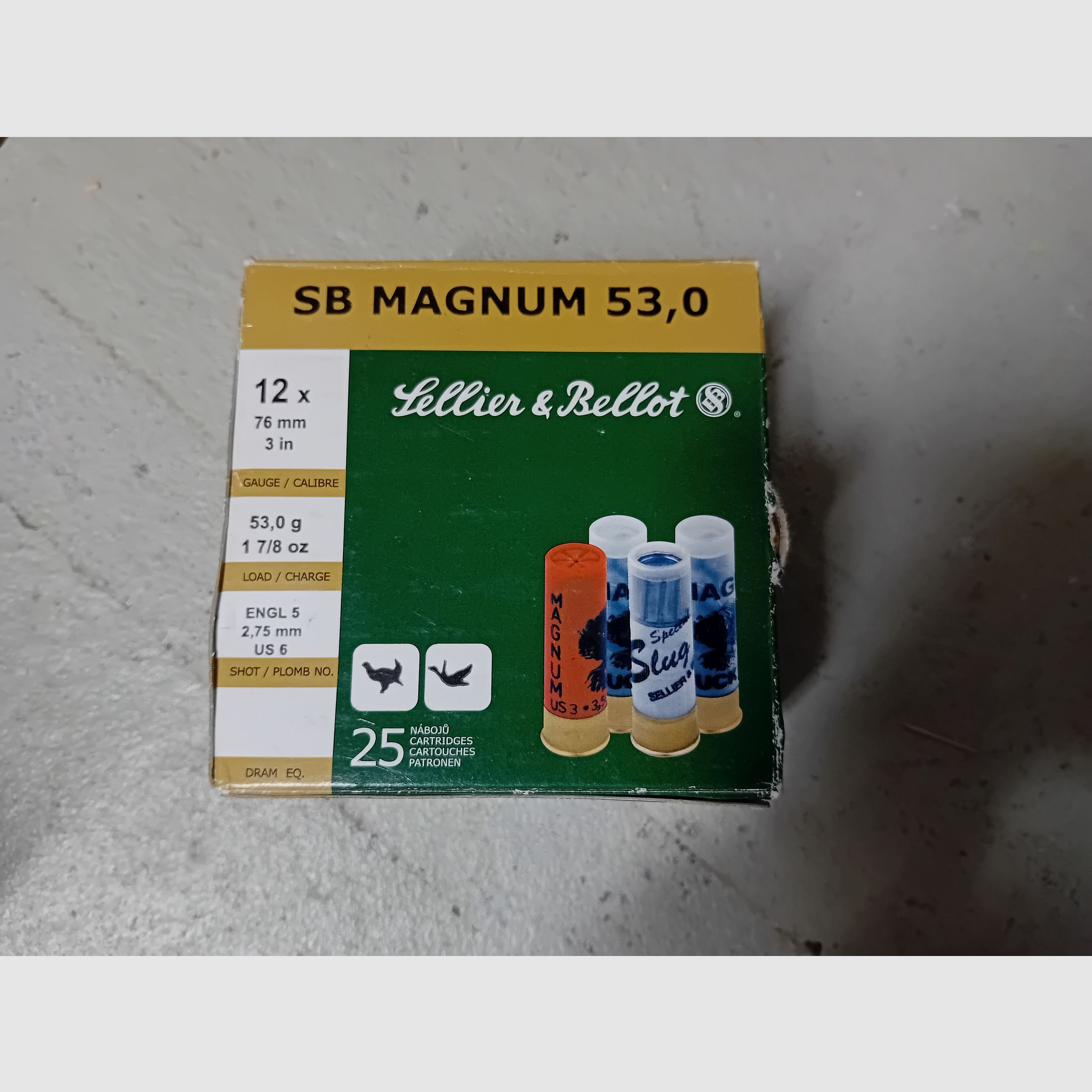 S&B 12/76 Magnum Schrotpatronen 
