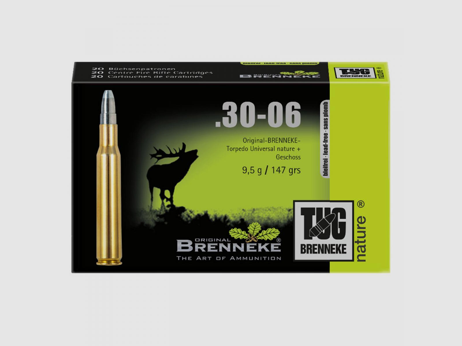 Brenneke .30-06 Sprg. 147GR TUG nature+ 20 cartucce