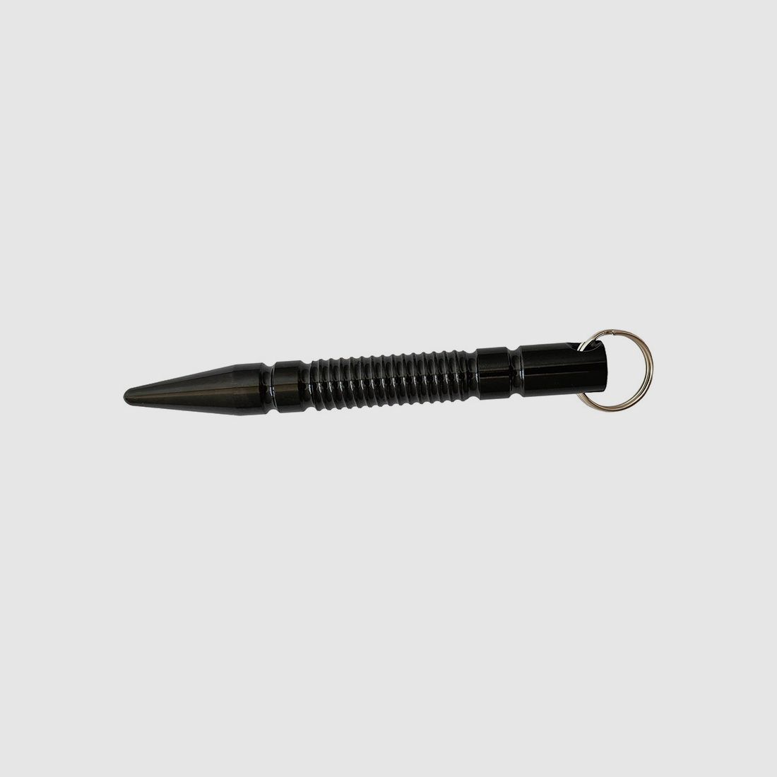Kubotan geriffelt mit SchlĂĽsselring LĂ¤nge 14 cm schwarz