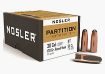 Nosler Geschoss .30/.308 Partition 170GR Teilmantel 50 Stück