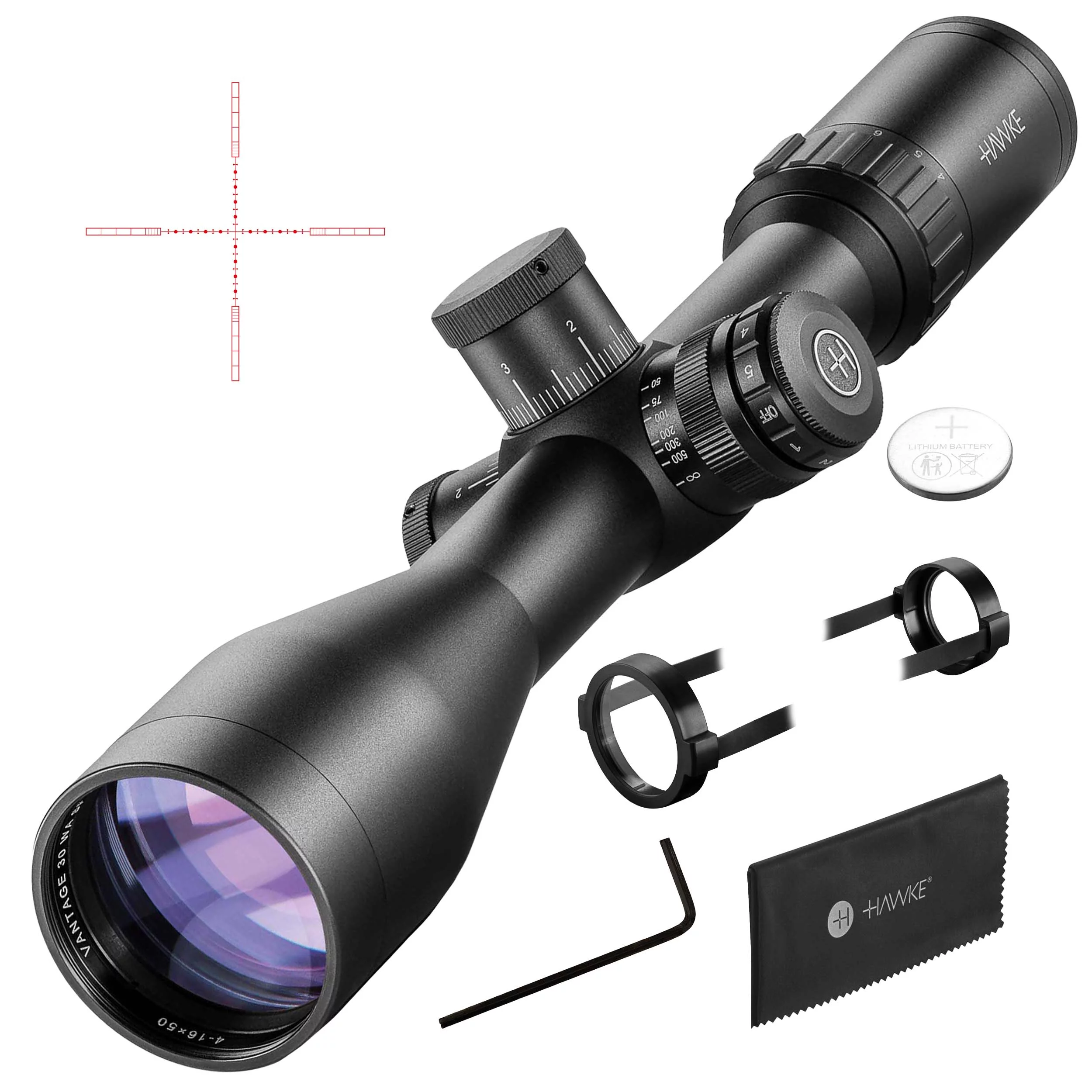 Visor Hawke Vantage 30 WA 4-16x50 IR SF 10x Half Mil Dot, imagen 36 de 36