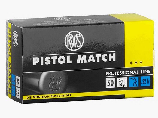 RWS Kleinkalibermunition Pistol Match .22 lr.