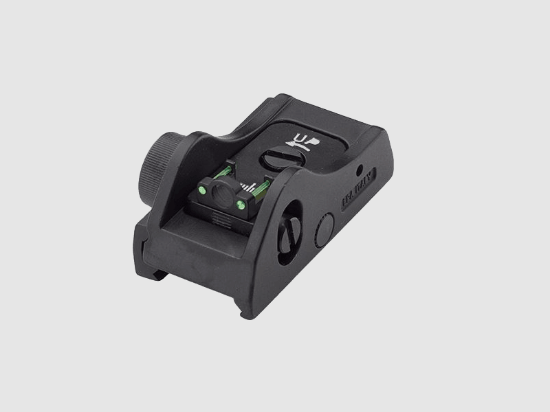 LPA Tactical Ghost Ring-Visier mit Ø 5,0 mm Lochkimme mit Fiber Optic Einsatz...