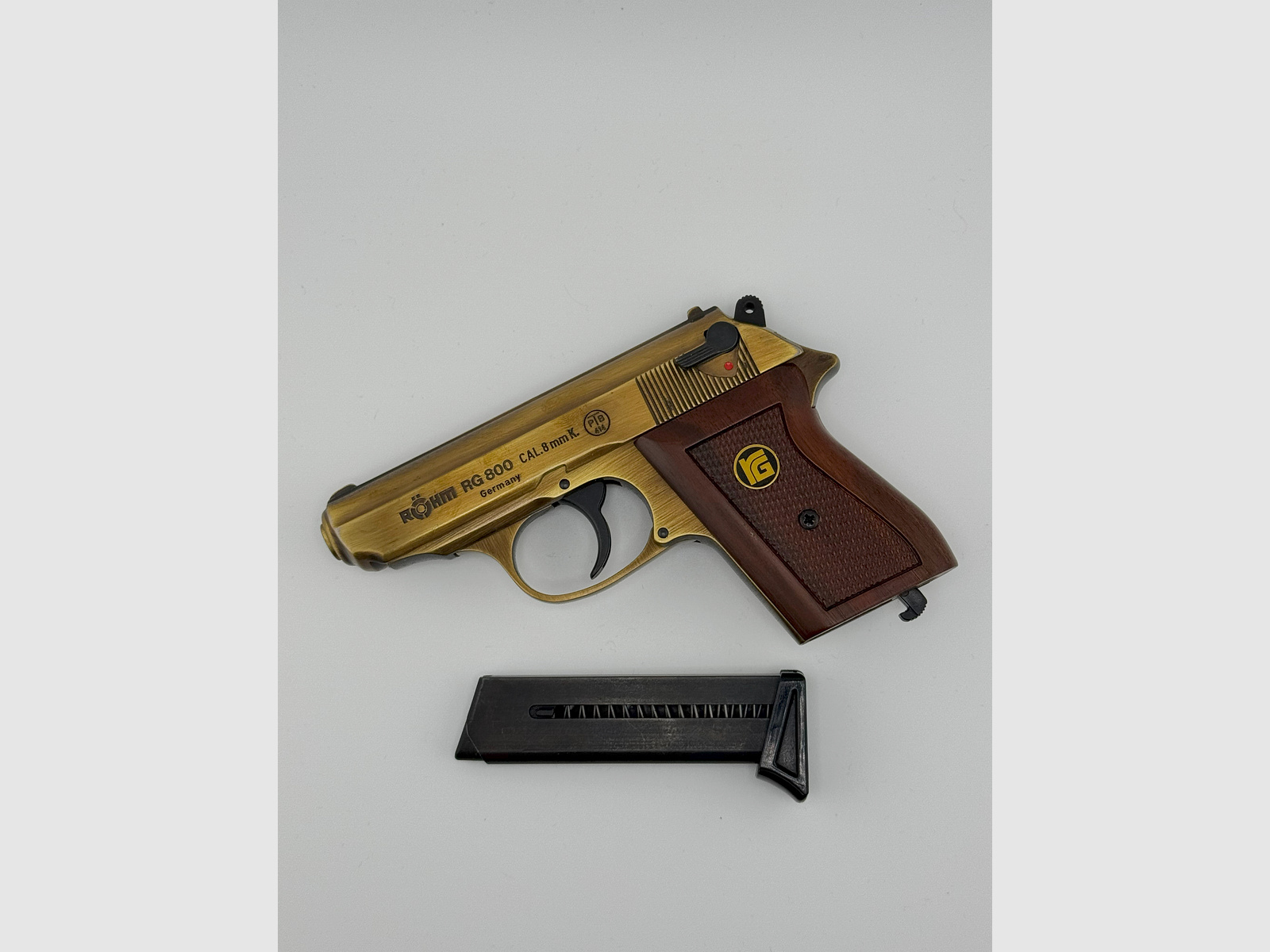 Röhm RG 800 SSW Sondermodell „Altmessing“ - PTB 414 - Beschussjahr KD (1993)