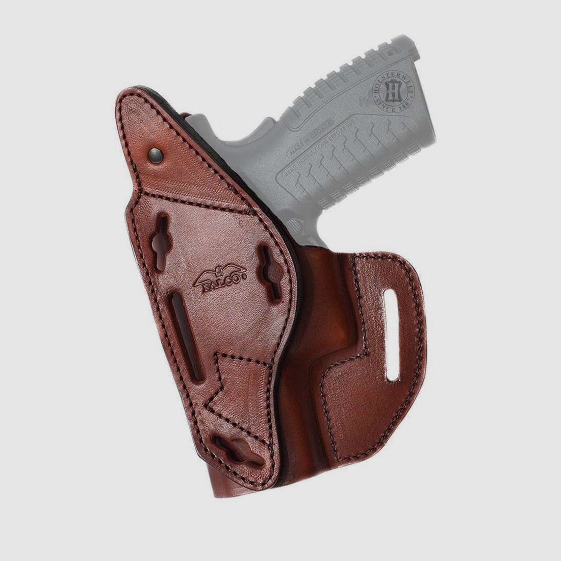 Lederholster mit Multifunktion Linkshänder - Braun H&K USP Compact