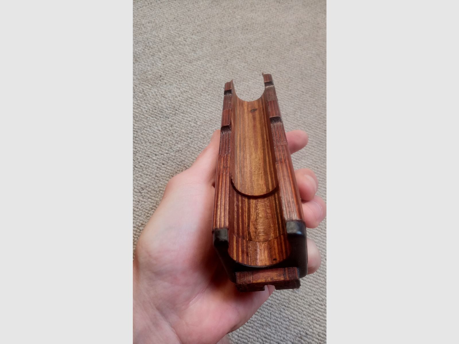 Original Russian RPK grip & handguard made of laminated wood with ferrule fitted for AK (AK74 / AK-100 / Saiga / AKM / Yunker 2/3/4 / Cybergun)