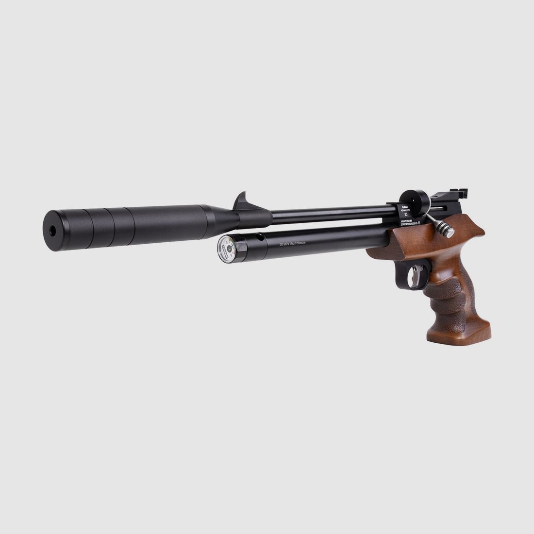Pressluftpistole Diana bandit Holz Matchgriff mit Fischhaut SchalldĂ¤mpfer Kaliber 5,5 mm Diabolo (P18)