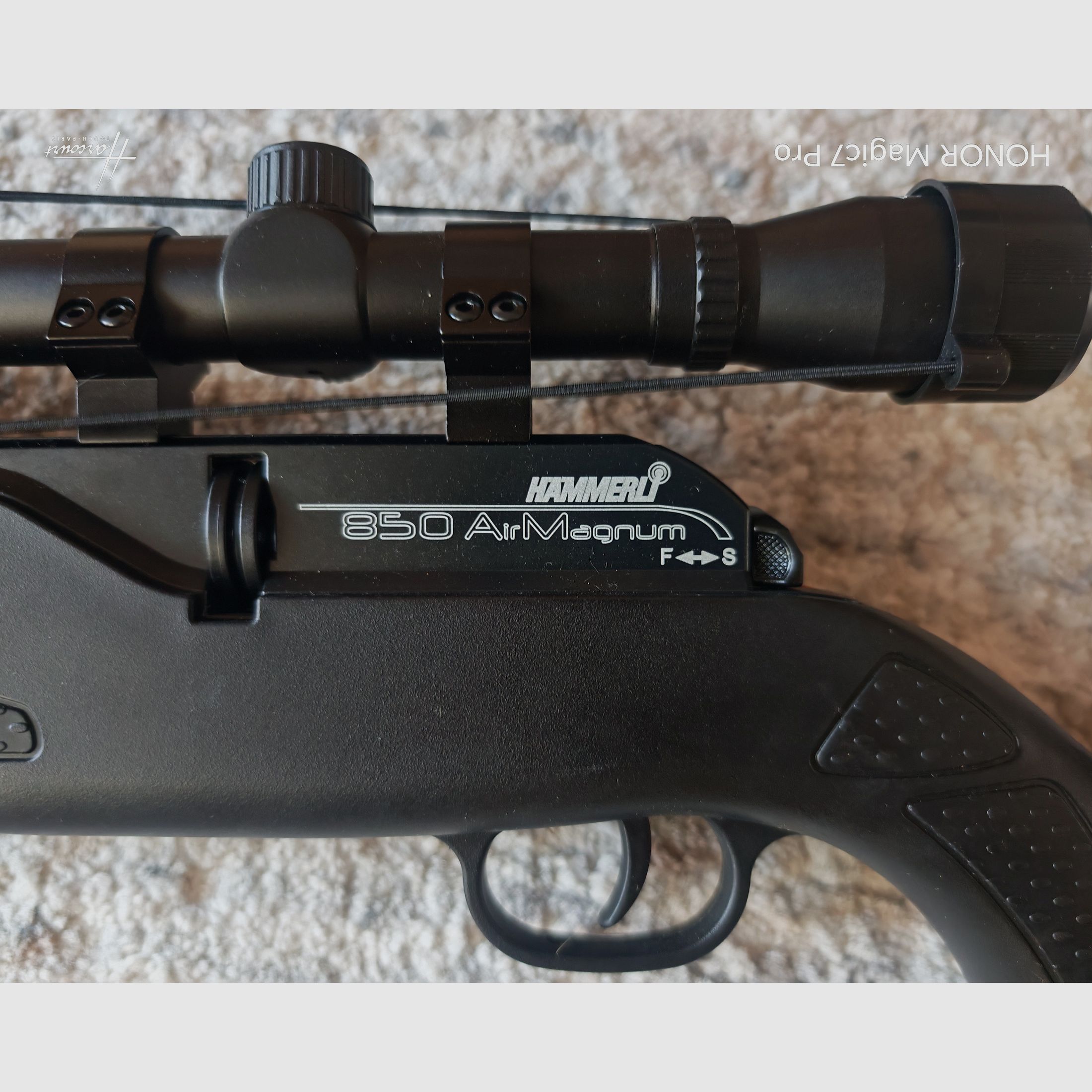 Hämmerli 850 CO2 carabine à air beaucoup d'accessoires, comme neuve !