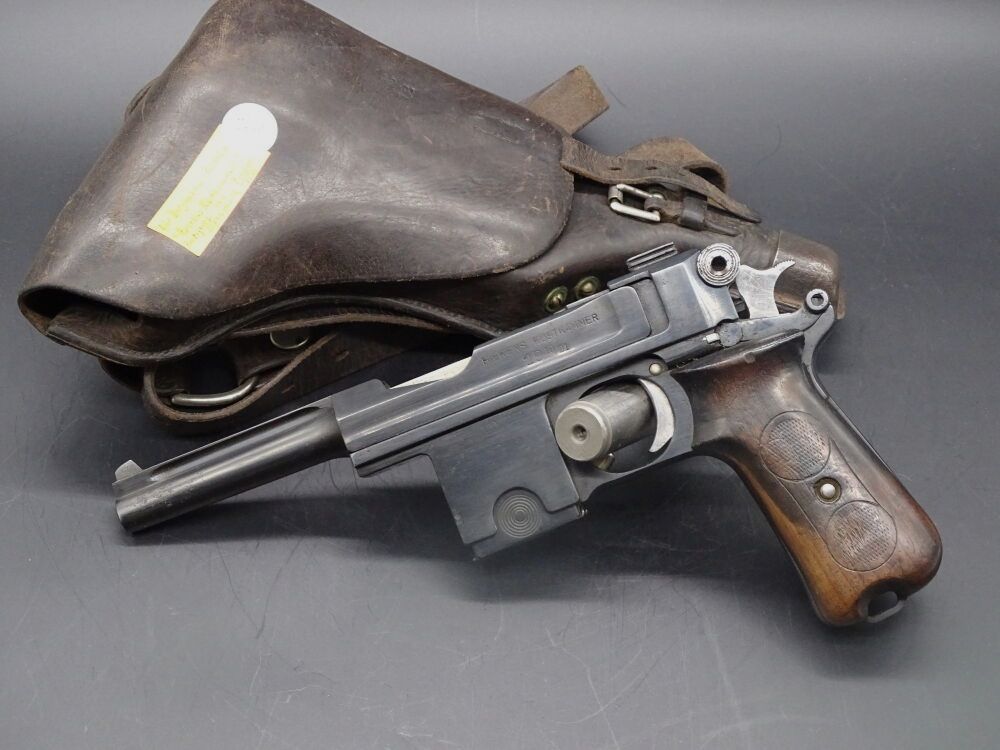 Bergmann Haerens Rüstkammer Pieper 1910 / 21 Kaliber 9mm Bergmann Bergmann inkl. Original Holster