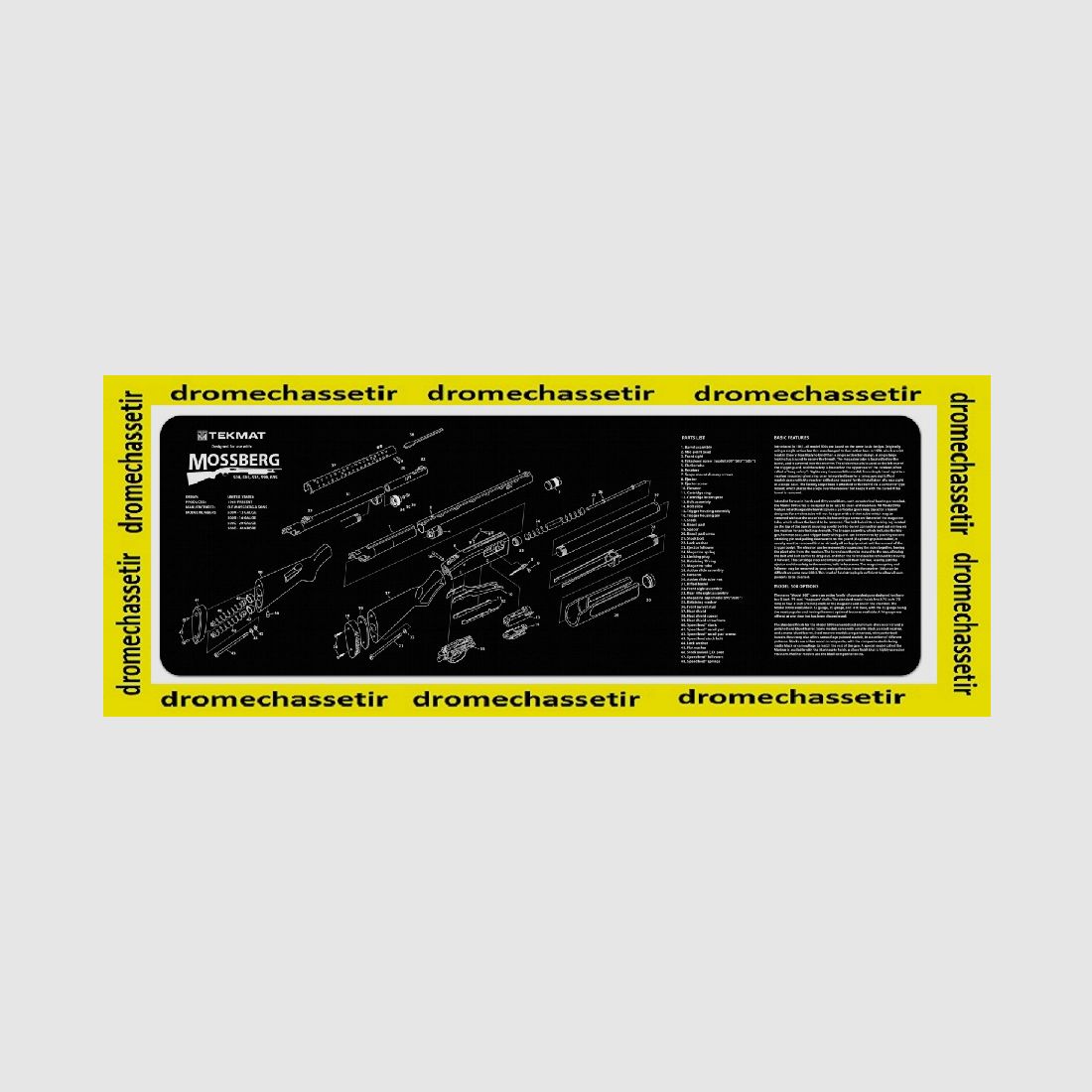 Neoprene cleaning mat decor Pump-action shotgun Mossberg
