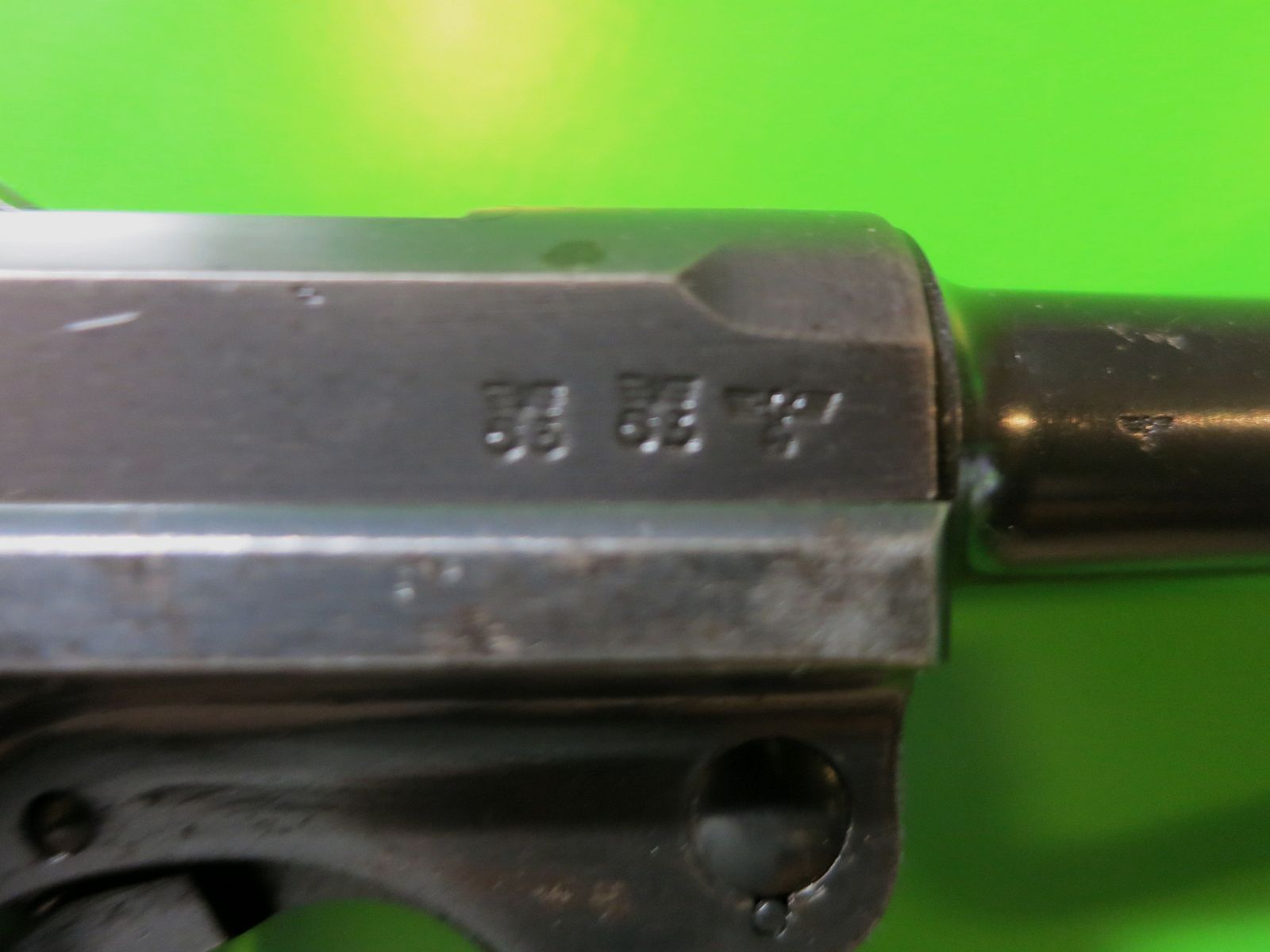 Mauser, Pistole 08, P08, 9 mm Luger, nummerngleich, WaA Wehrmacht     #74-