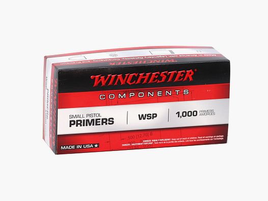 BOX OF 1000 SMALL PISTOL PRIMERS WINCHESTER