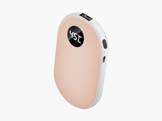 Elektrischer Handwärmer ROSÉ - wiederaufladbar mit USB - 42-52 Grad einstellbar