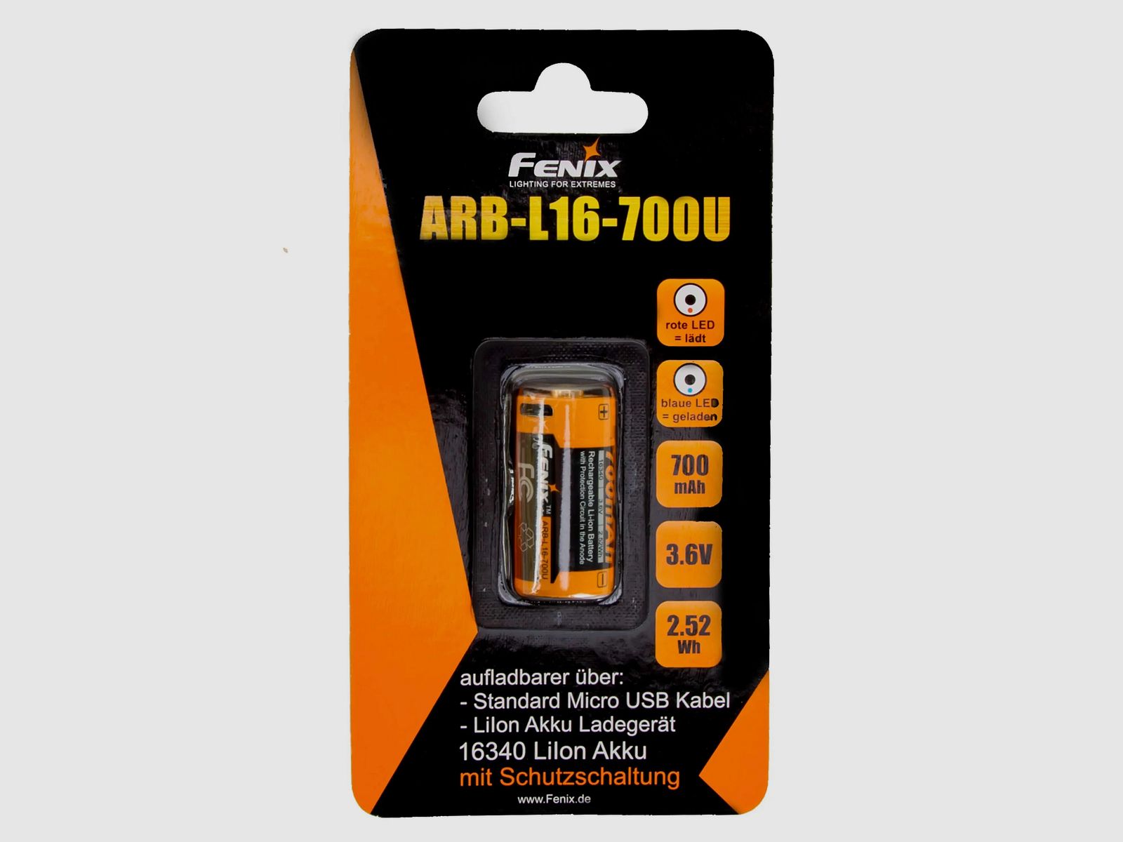 Fenix Li-Ionen Akku 16340 ARB-L16-70