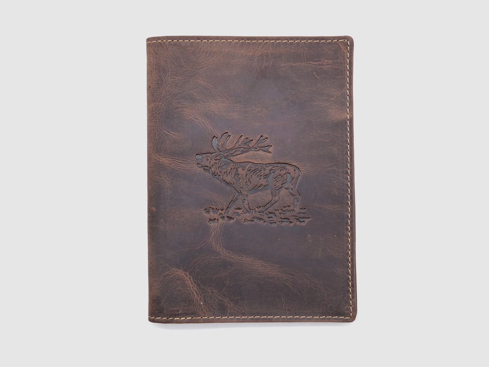 Greenburry Leder Jagdscheinmappe Ausweismappe Etui Hirsch braun 328-stag-25