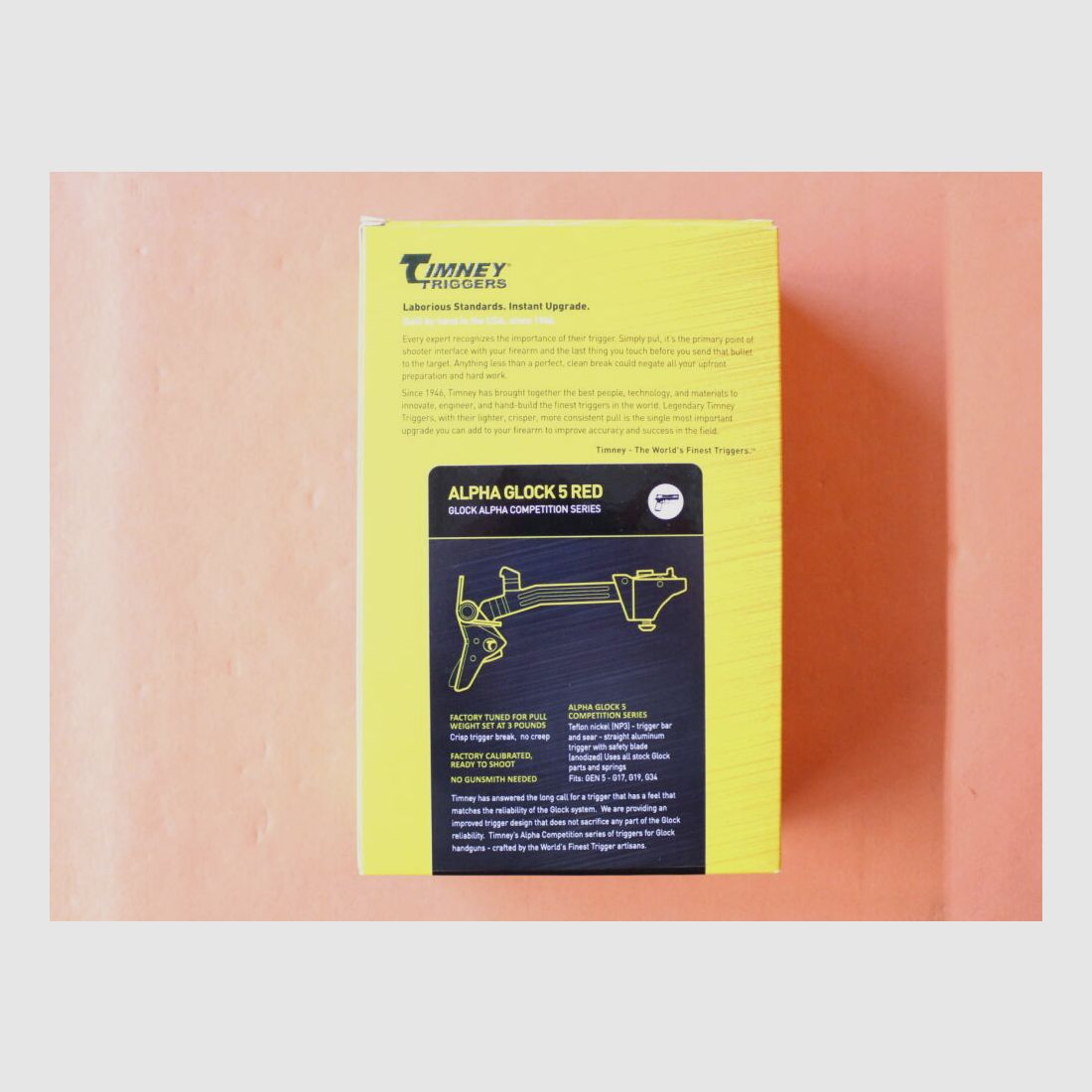 Timney Glock (Gen5): Timney Alpha Trigger Kit Red LG (ALPHAGLOCK5LGRED) 3lb/ Trigger resistance approx. 13.6N