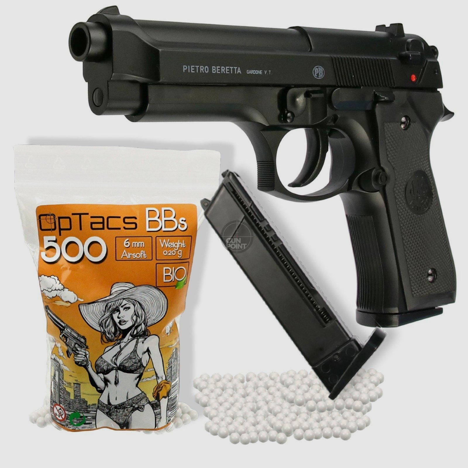SET Softair - Pistole - BERETTA M92 FS HME (Heavy Metal Energy) + 500 BIO BBs