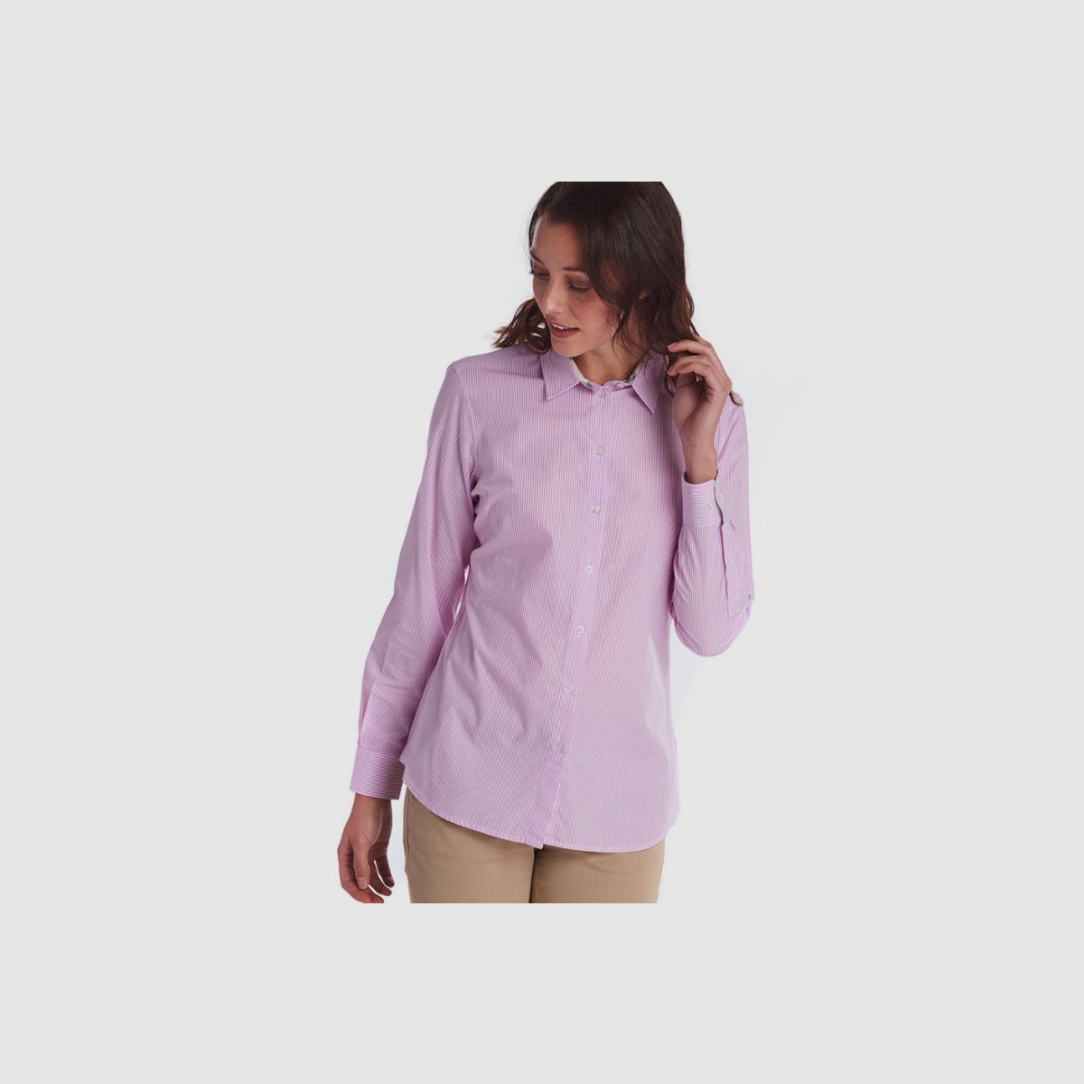 BARBOUR Dorset Shirt Pink White