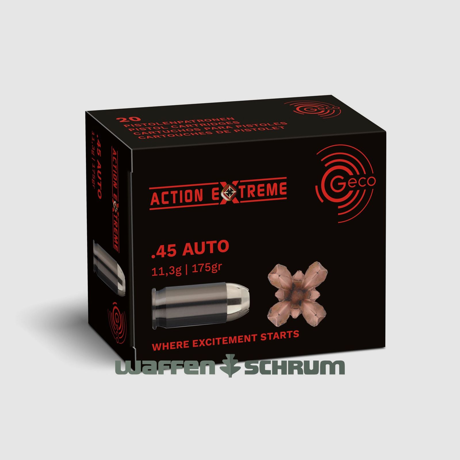 Geco Action EXTREME 11,3g - 175gr .45Auto