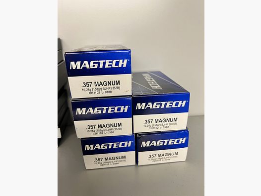 Cartouches de revolver Magtech Standard .357 Mag SJHP 158 grs