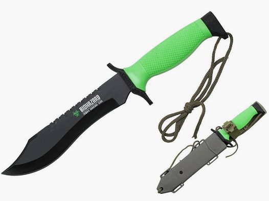 Zombie survival knife including carrying strap