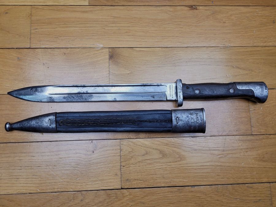 Seltene deutsche Bajonett 84/98 1. Typ – Weyersberg in Solingen – 6. Brandenburg – W 88 – mit Nummer! – TBE, Bild 2 von 13