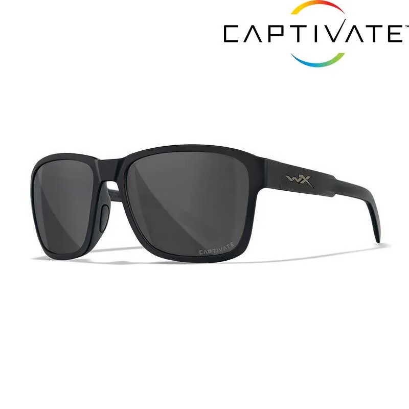 Wiley X – gafas de sol TREK Captivate Grey Matte Black Frame – AC6TRK18