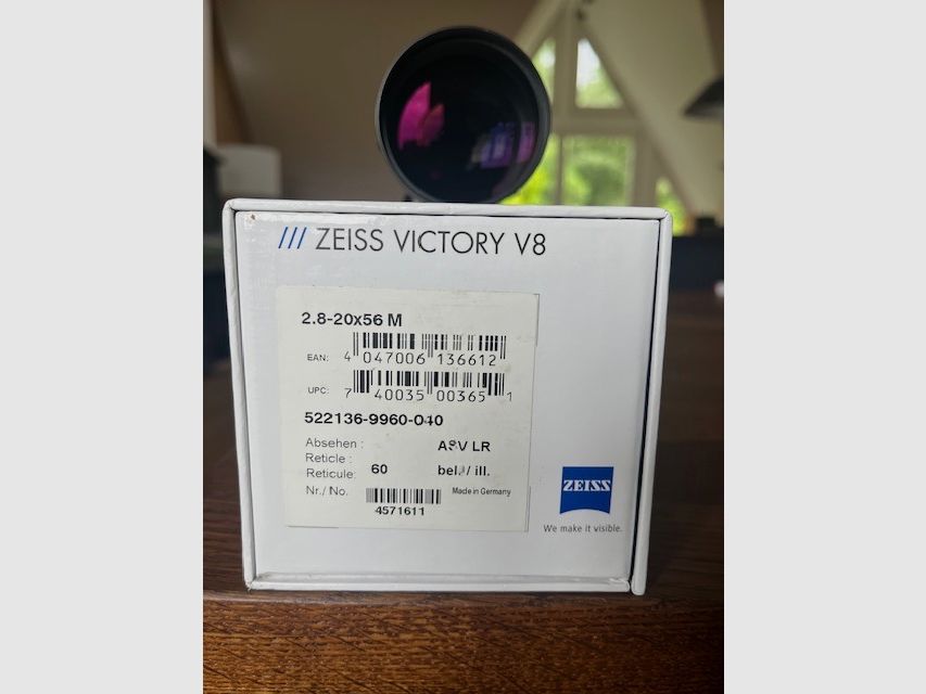 Zeiss V8 2,8-20x56,ASV, (LA60), Schiene  mit original Blaser Sattelmontage