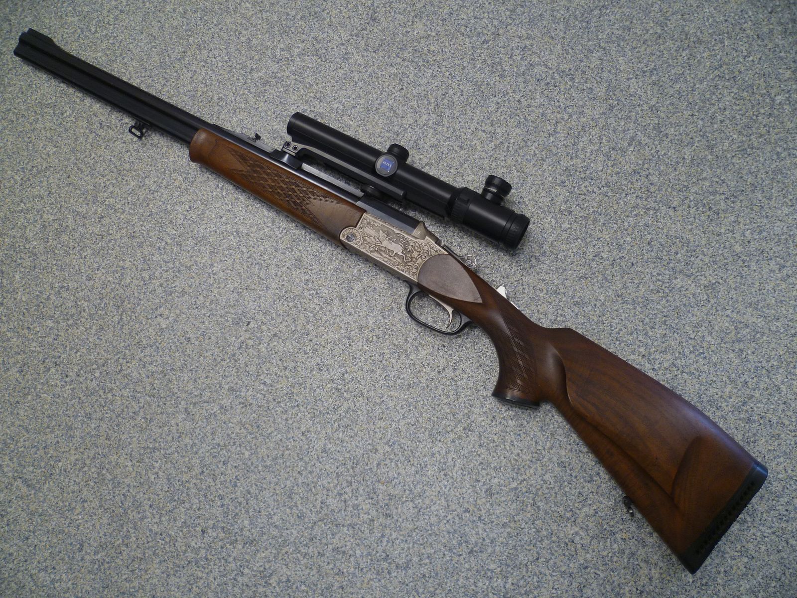 Dwulufowa strzelba Bock Blaser 9,3x74R z Zeiss Varipoint