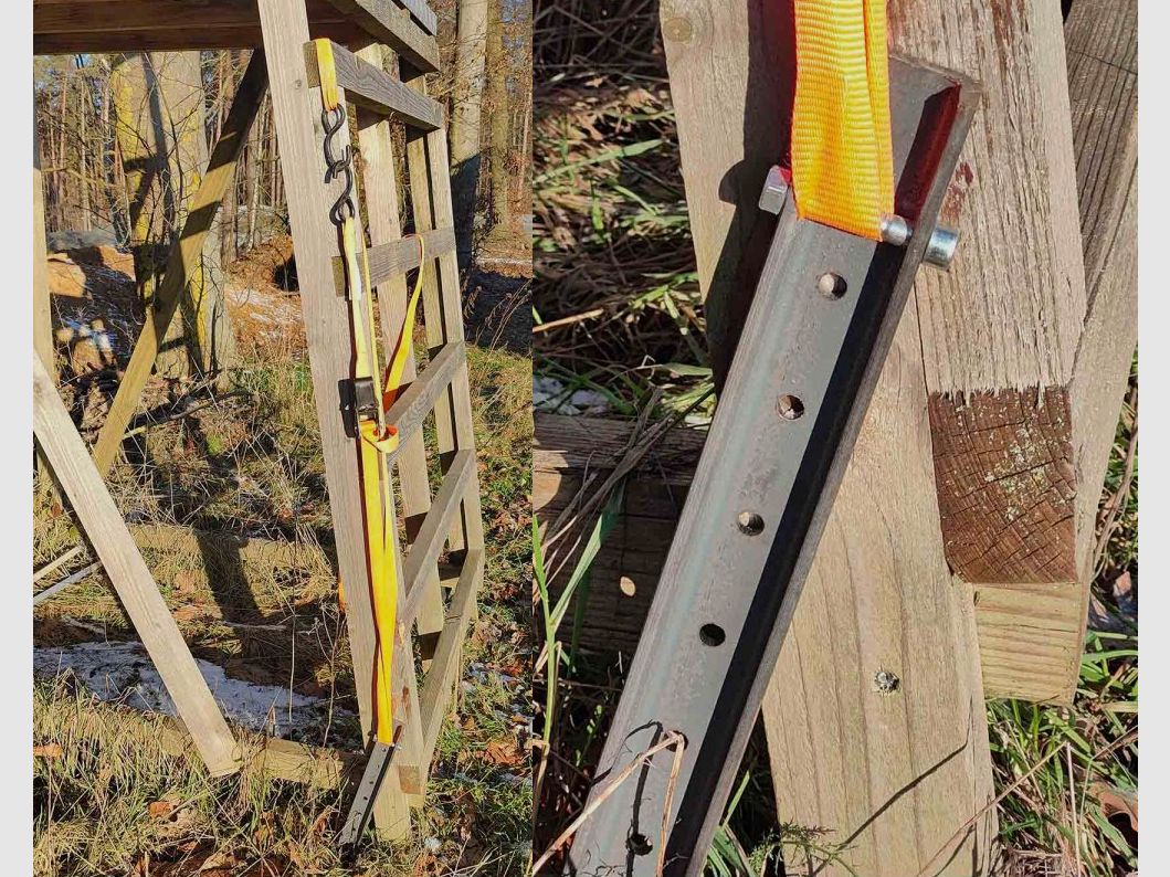 Erdspieß/Erdanker zur Kanzelbefestigung aus Stahl 4er Set 115cm Lang EXTREM massiv, Bild 6 von 7