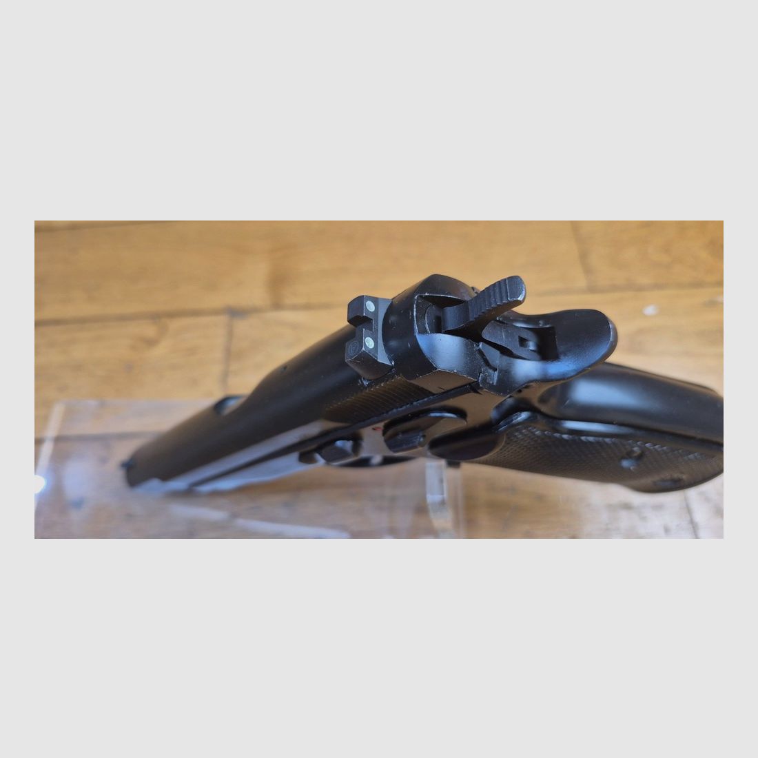 Sehr guter gebrauchter CZ75-Pistole – genannt Modell „Pré-B“ – Kaliber 9 x 19 – Vollstahl und Made in Ostblock vom Feinsten – Mechanischer und äußerer Zustand einwandfrei – Wunderschöner Lauf – Ausgezeichneter Zustand fast neu – TBE++/TBE+++, Bild 11 von 21