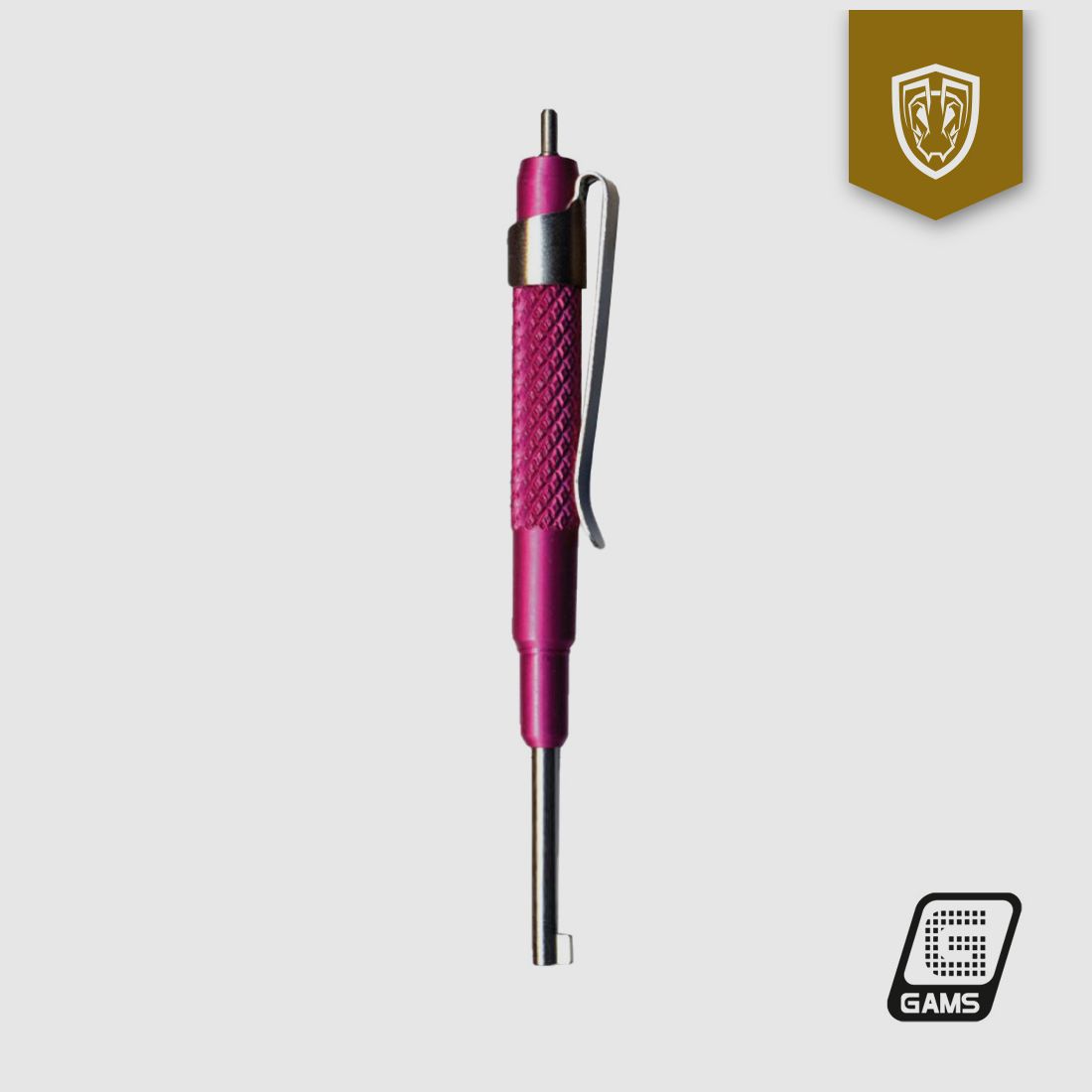 Roze handboeien sleutel met clip, afbeelding 1 van 2