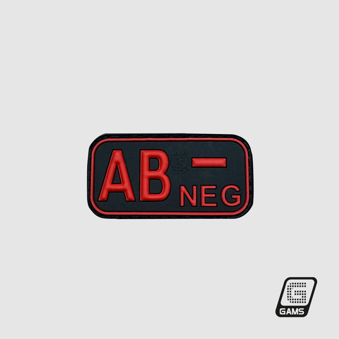 Bloedgroep patch zwart/rood, afbeelding 1 van 4