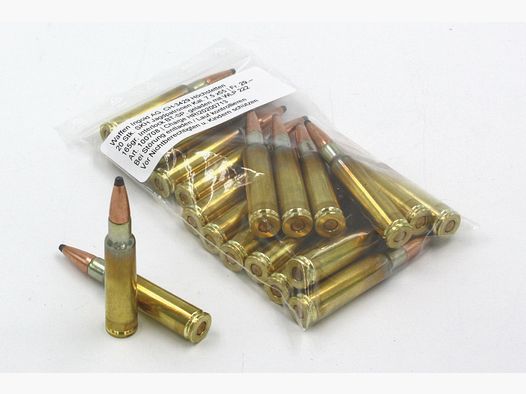 SKH Jagd, 7.5 x 55mm Übungspatrone, Interlock BT-SP, 165 gr. 20 Stk.